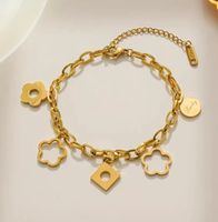 Goldfarbenes Armband mit Blumen & Rauten Lucky medallion West - Zeilsheim Vorschau