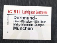 DB Zuglaufschild  IC 511 Ludwig Van Beethoven  Dortmund - München Niedersachsen - Emden Vorschau