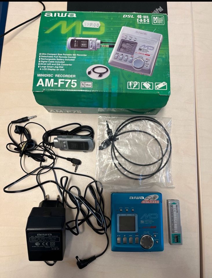 Aiwa AM F75 MD Player Recorder Walkman wie Sony Sammler in Oberhausen