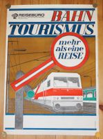 Reichsbahn Poster Plakat Werbung DDR DR Zug Eisenbahn Reisbüro Brandenburg - Teichland Vorschau