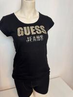 T-Shirt Hemd Guess schwarz Silber Pailletten Oberteil Shirt Top Mitte - Wedding Vorschau