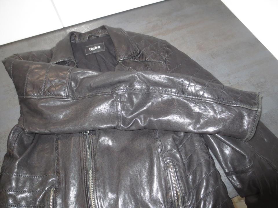 Tigha Lederjacke Bikerstyle Darian black Gr. L kaum getragen in Herford