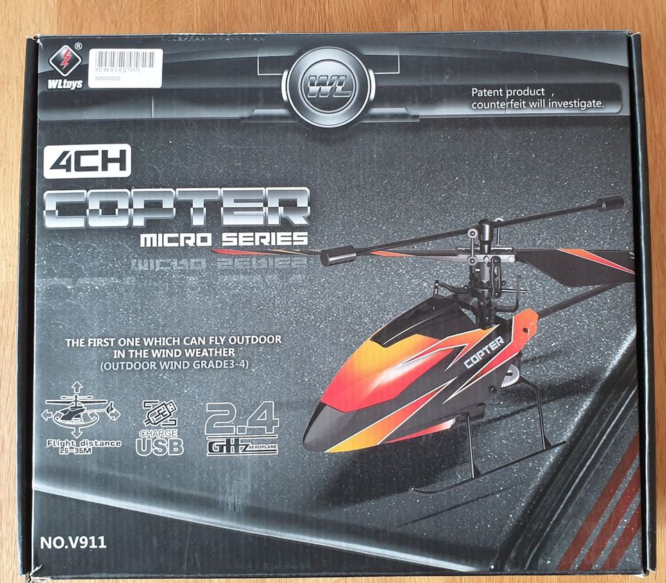 Copter V911 Micro 4CH Hupschrauber 2 4GHz
