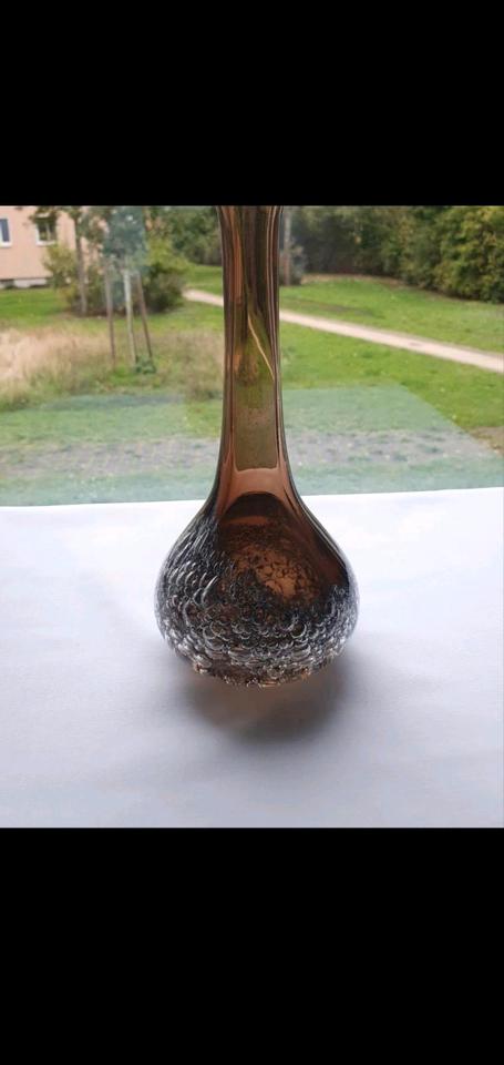Vase Glas, Rauchtopasvase, Zwiesel Glas „Florida“, Design: Heinri in Erlangen