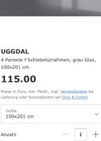 Ikea Pax 4x Glaspaneele UGGDAL für Schiebetür Düsseldorf - Eller Vorschau