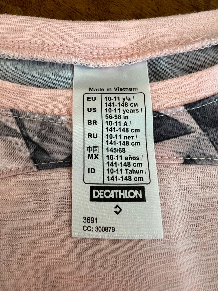 Sport Shirt Decathlon 134 / 140 rose gemustert Mädchen in Neuler