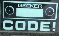 Becker Radio Code Sticker Aufkleber für W201 W202 W203 W208 W124 Nordrhein-Westfalen - Kleve Vorschau