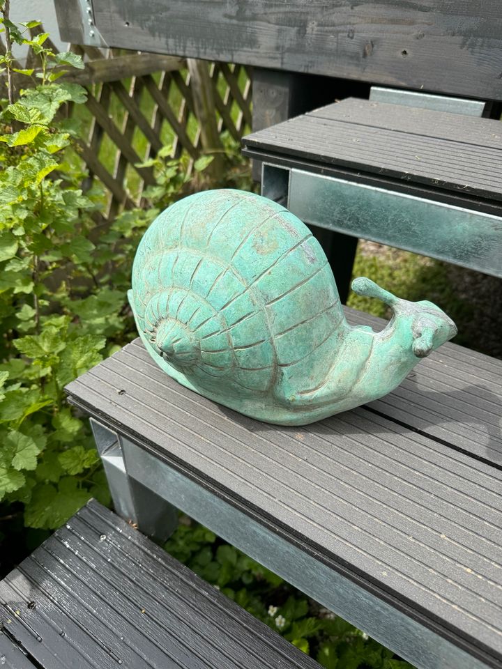 Schnecke Metall Deko Garten Haus Naturgetreu Gartenfigur Skulptur in Buchloe