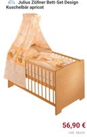 Julius Zöllner SET Baby Bettwäsche Bär orange apricot 100x135 Bayern - Schwandorf Vorschau