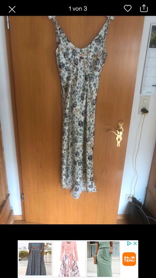 Zara XS langes Kleid mit Blümchen und top Schnitt in Sand a. Main