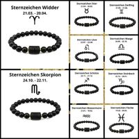 Sternzeichen-Edelsteinarmband Onyx (handgefertigt) München - Schwabing-West Vorschau