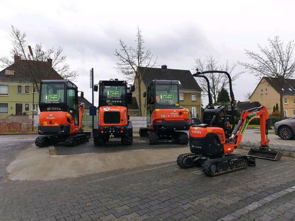 Kubota Minibagger 1,1t - Mieten -Leihen - U10-5 - Microbagger in Bergkamen