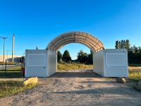 CONTAINERÜBERDACHUNG - Genehmigungsfreie Installation - Hohe Tragfestigkeit - Schneller Versand per Spedition deutschlandweit - Garantie - Statik - Rechnung - Garage Carport Containertop Fahrsilo Brandenburg - Kroppen Vorschau