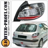 Peugeot 206 3 + 5-türig Led Rückleuchten schwarz chrom ab BJ 98 Hessen - Calden Vorschau