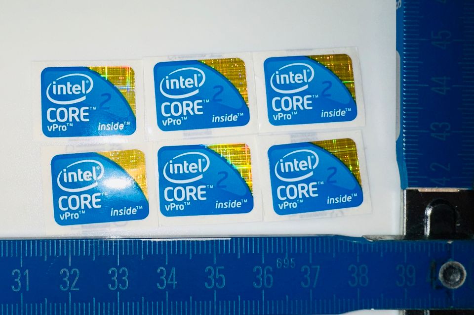 INTEL CORE 2 vPro  AUFKLEBER ¦ STICKER in Regen