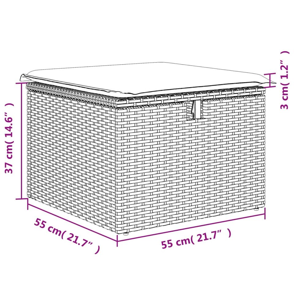 6-tlg. Garten-Sofagarnitur Gartenlounge Schwarz Poly Rattan in Bad Kissingen