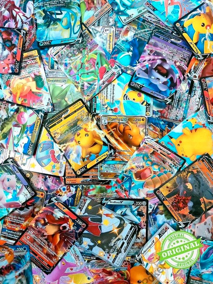 ↪️125 Stück! | Legendäre Ultra + 25 seltene Holos, Rares & Pikachu, Evoli Bundle✅ 100% Original | Pokemon-Karten Sammel-Karten Ab 2 Mewtu 3 Mew 4 Glurak Pokémon-Karten VMAX/VSTAR/EX/GX/V Sammlung⬅️ in Idar-Oberstein