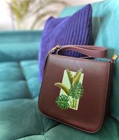 Neu! Handbemalte Handtasche, Umhängetasche, braun, Palmen Motiv Nordrhein-Westfalen - Werne Vorschau