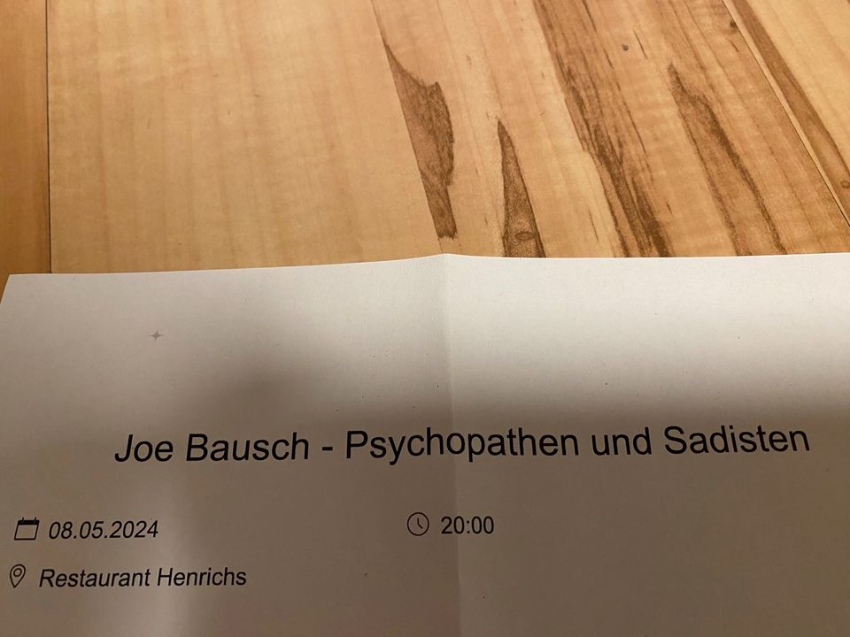 Joe Bausch Tickets in Hattingen