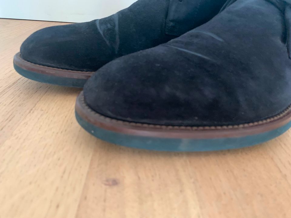 HUGO BOSS Desert Boots, Veloursleder, Dunkelblau, 42 in München