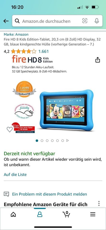 fire HD 8 mit Hülle in Kirchheim bei München