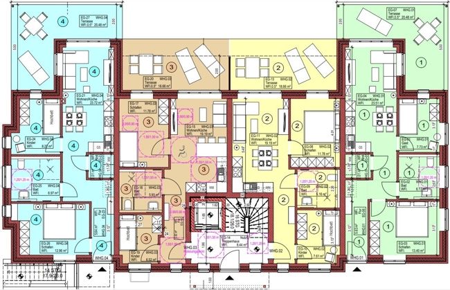 Eindrucksvolle Ferienwohnung im Obergeschoss eines Neubauvorhabens im Ortskern von Wangerooge (Objekt-Nr.: 6282) in Wangerooge