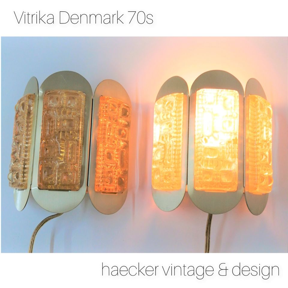 Wandlampe 2x danish design midcentury retro 70er Vitrika Dänemark in Berlin