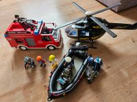 Playmobil Heli,Rennboot, Feuerwehrfahrzeug und Figuren Nordrhein-Westfalen - Ruppichteroth Vorschau