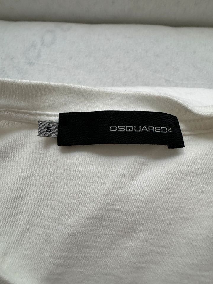 Original Dsquared2 DSQ T-Shitt Weiß mit Print in S in München