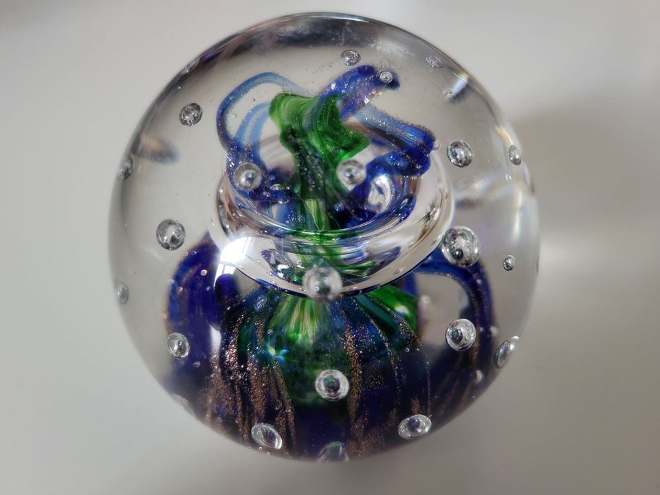 Pfronten Traumkugel aus Glas - Glaskugel Blau-Grün 6,5 cm in Bremen