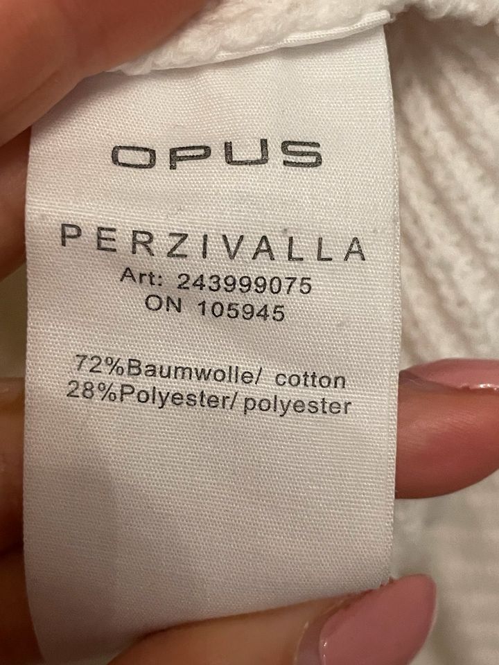 Pullover von Opus Gr.40 Pulli Oberteil weiß in Leipzig