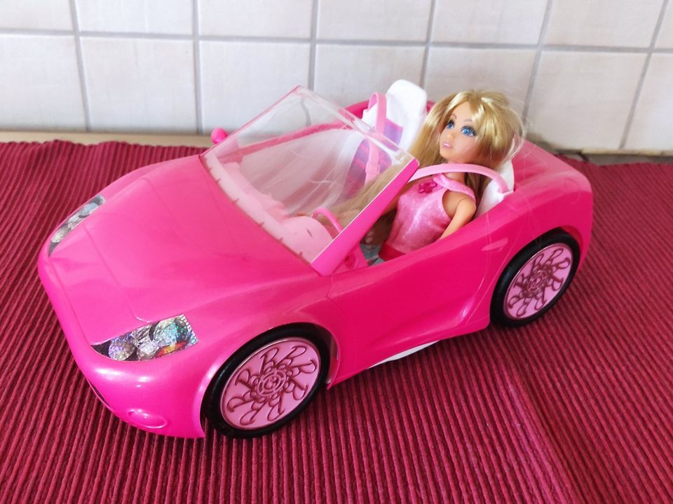 Barbie Cabrio, Auto mit Puppe, pink in Raubling