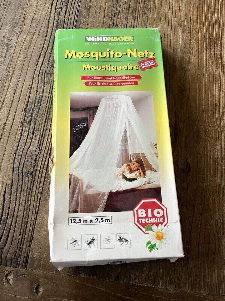 NEU! Windhager: Weißes Mosquito Netz in Größe 12,5 x 2,5 m in Müden