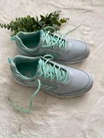 Adidas Turnschuhe Sneaker Lederschuh silbergrau mintgrün Gr: 39,5 Thüringen - Camburg Vorschau