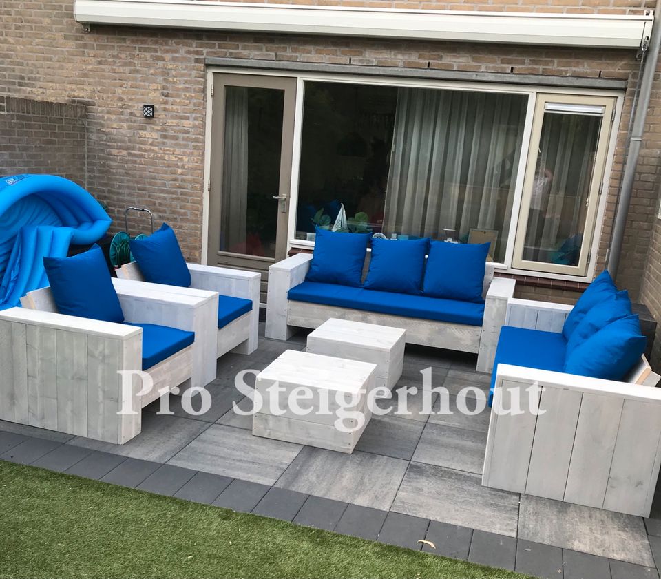 Gerüstholz Ecksofa Gartenset Gartenmöbel Lounge-set Lounge-sofa in Rheine