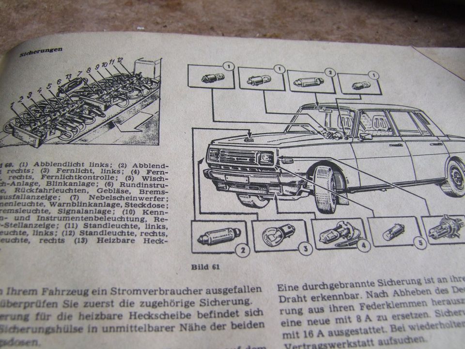 Betriebsanleitung für  Wartburg 353 Limousine, Tourist, Trans" 3. in Neustrelitz