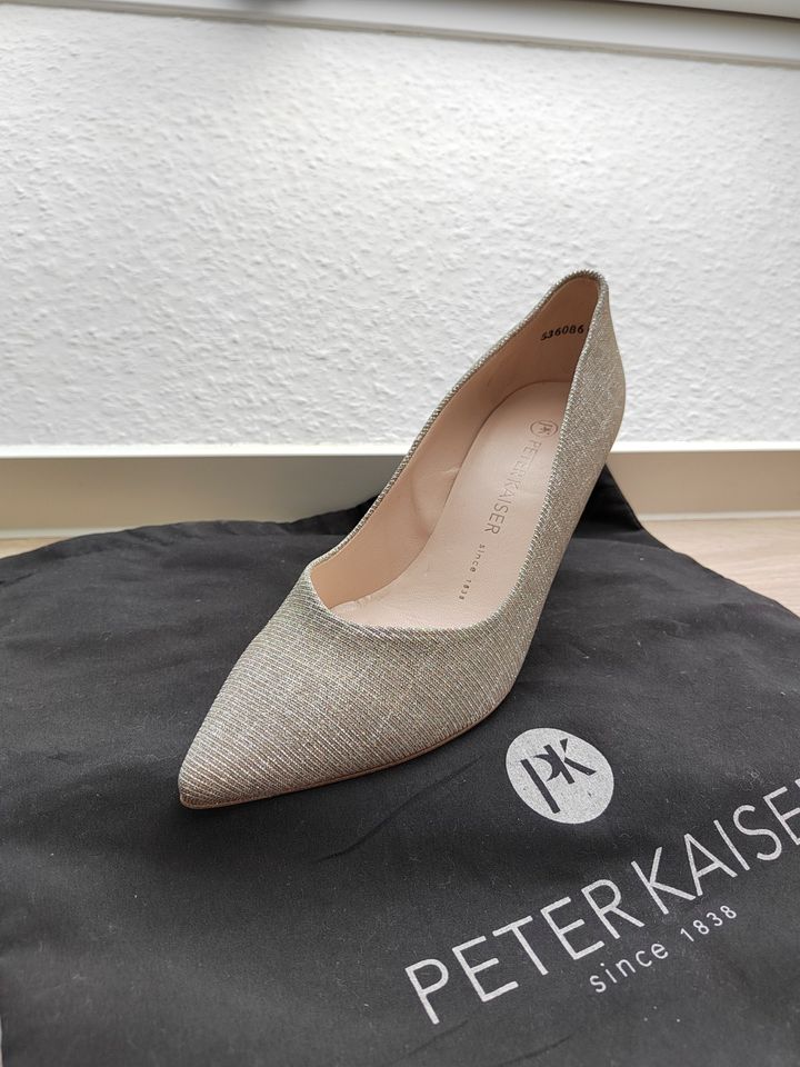 Peter Kaiser Glitzer Hochzeitsschuhe 38 Sand Shimmer Hochzeit in Besigheim