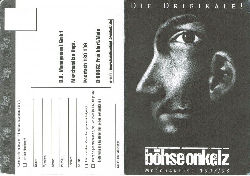 Suche "Böhse Onkelz Merchandise-Katalog 1997/98" in Großholbach
