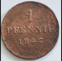 1 Pfennig 1847,Bayern Maximilian II Nordrhein-Westfalen - Essen-Haarzopf Vorschau