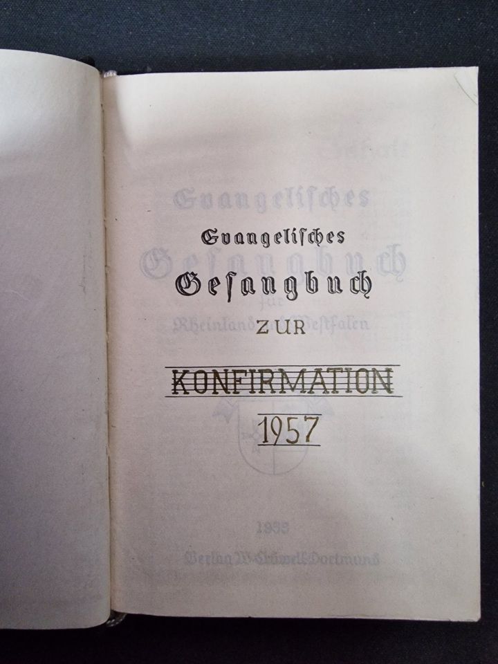 Evangelisches Gesangbuch zur KONFIRMATION 1957 in Recklinghausen