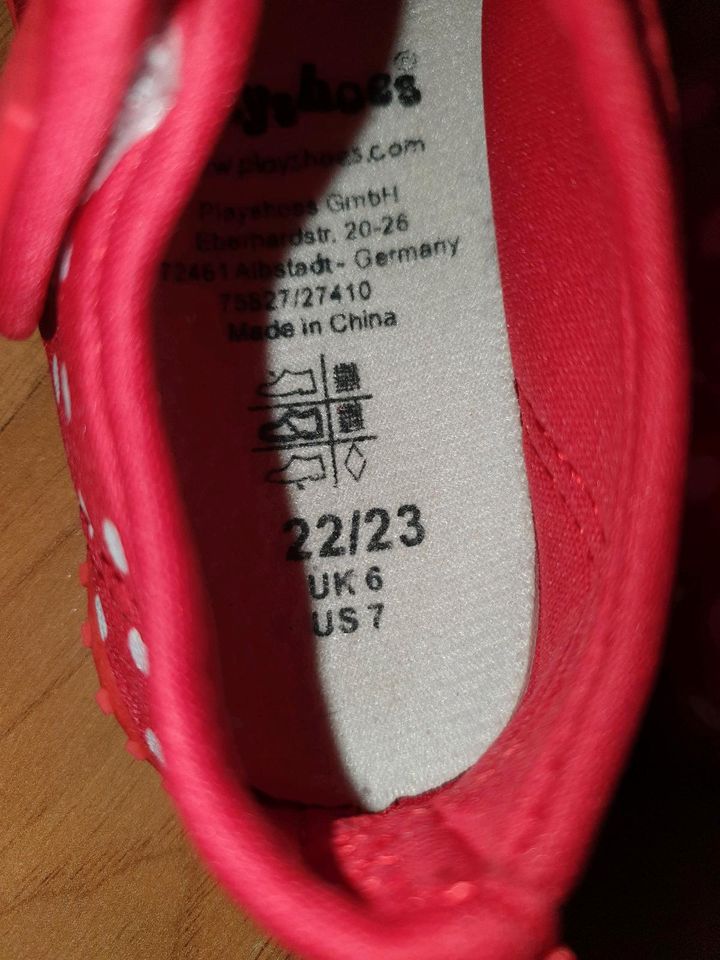 Badeschuhe 22 23 playshoes Schuhe rot weiß gepunktet in Senden