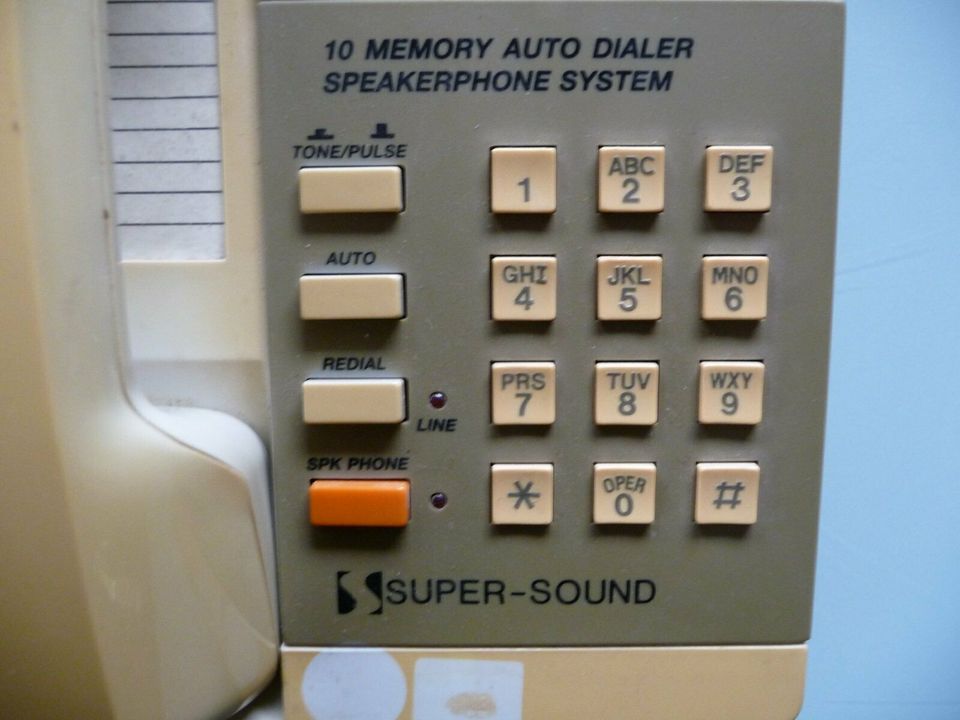 Telefon Wandtelefon SUPER-SOUND MODEL WT-2860 selten rar in Menden