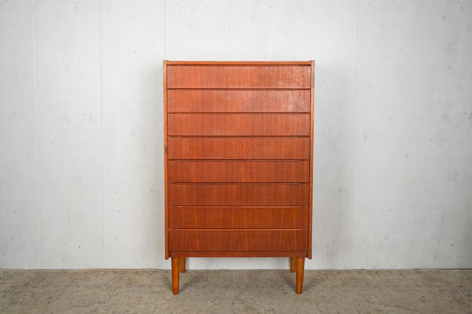 Teak Kommode Tallboy Retro Dänisch Vintage 60er Mid Century in Hamburg