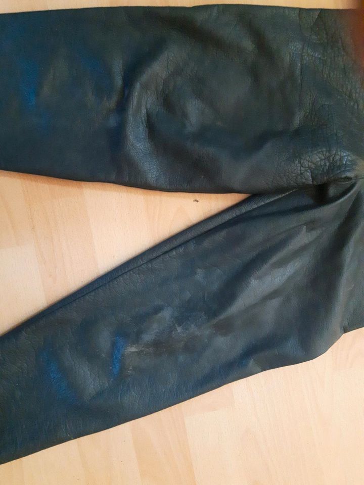 Kinder Lederhose robust Lazuhose Leder blau 122 128 in Gießen