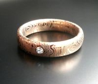 Wolfram Damaskus Ehering Topas Edelstein Gr. 19,5 Schmuck Ring Niedersachsen - Hessisch Oldendorf Vorschau