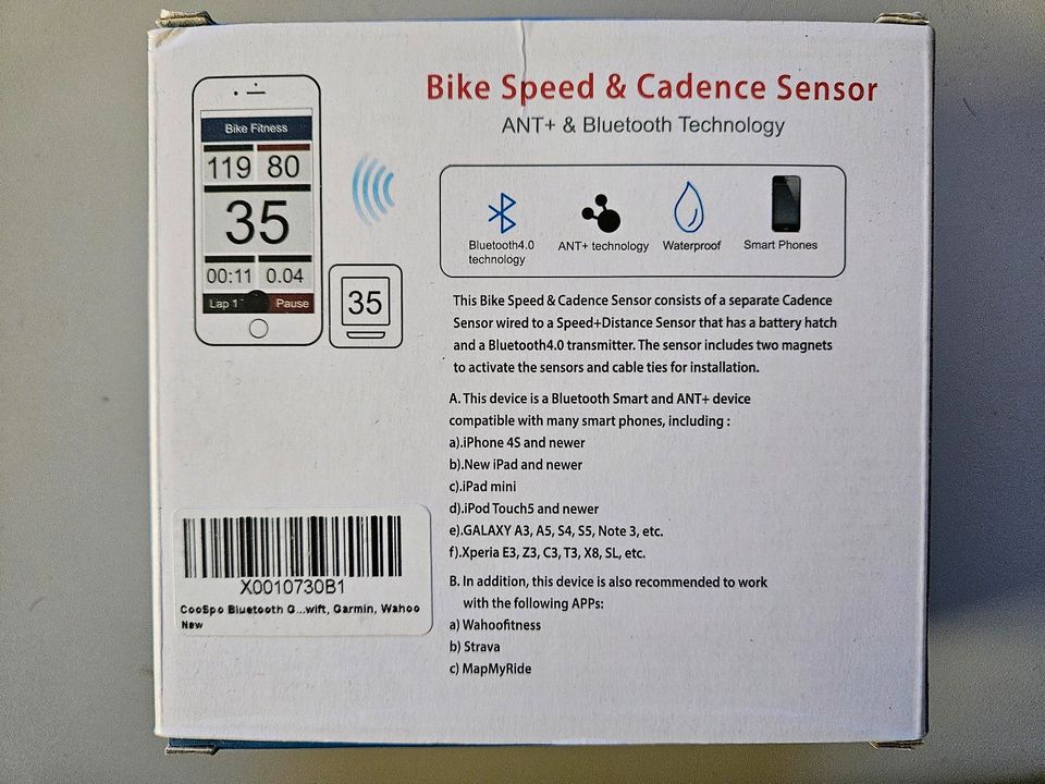 ANT plus Fahrrad Speed & Cadence Sensor Ccospo BK8? in Bönningstedt