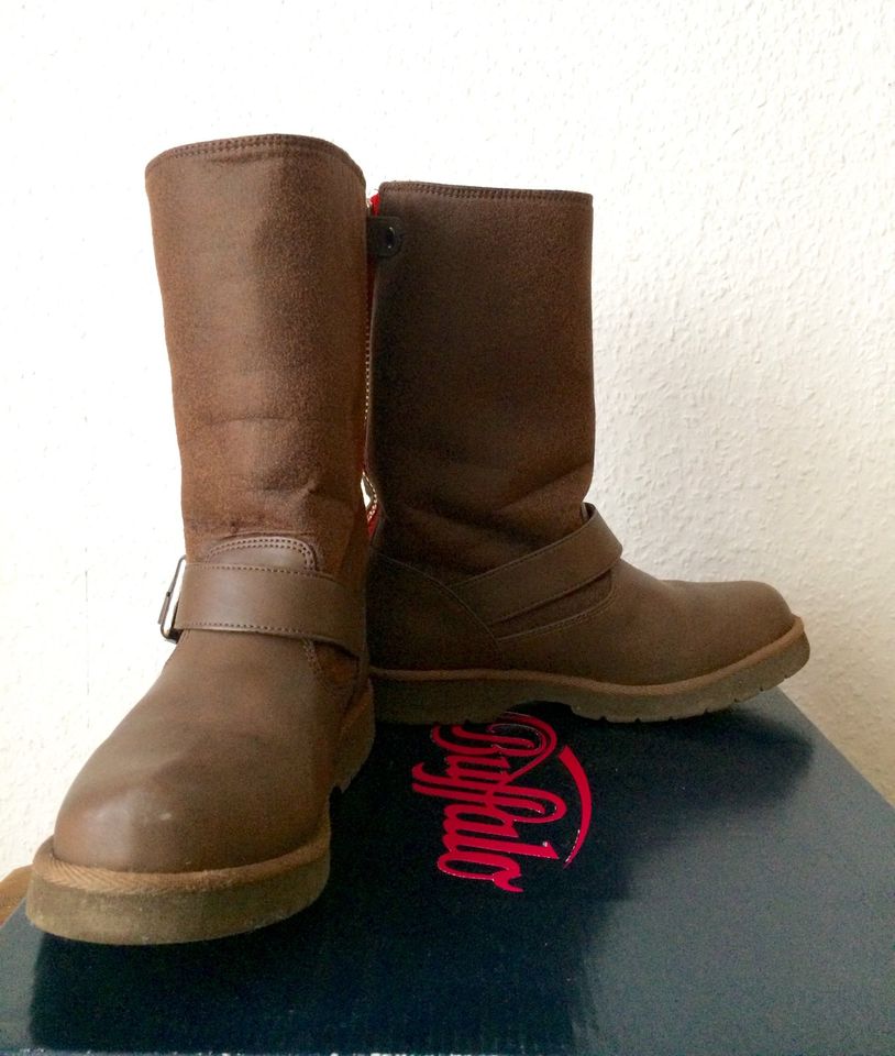 Buffalo Action Nubuck Leder Hedosa Warmfell Stiefel Braun Gr. 36 in Nürnberg (Mittelfr)