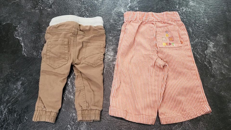 Baby Hosen 62 Kinder 2 für 1€  Braun Orange Dino in Ibbenbüren