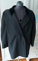 C&A Woll-Jacke 1990er mit Samtkragen, anthrazit, Größe 38 Berlin - Lichtenberg Vorschau