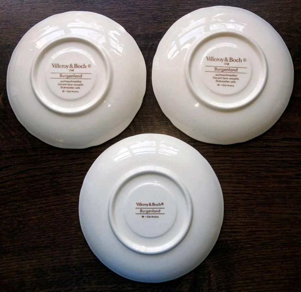 VILLEROY & BOCH . V&B BURGENLAND BLAU KAFFEETASSEN U. UNTERTELLER in Hamburg